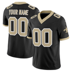 Custom New Orleans Saints Black Gameday Golds Vapor Football Stitched Jersey