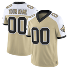 Custom New Orleans Saints Gold Alternate Gameday Golds Vapor Football Stitched Jersey