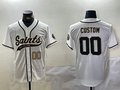 Custom New Orleans Saints White Baseball Stitched Jersey