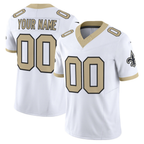 Custom New Orleans Saints White Gameday Golds Vapor Football Stitched Jersey