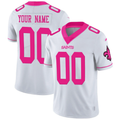Custom New Orleans Saints White Pink Vapor Limited Stitched Football Jersey