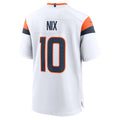 D.Broncos #10 Bo Nix White Game Stitched Football American Jersey
