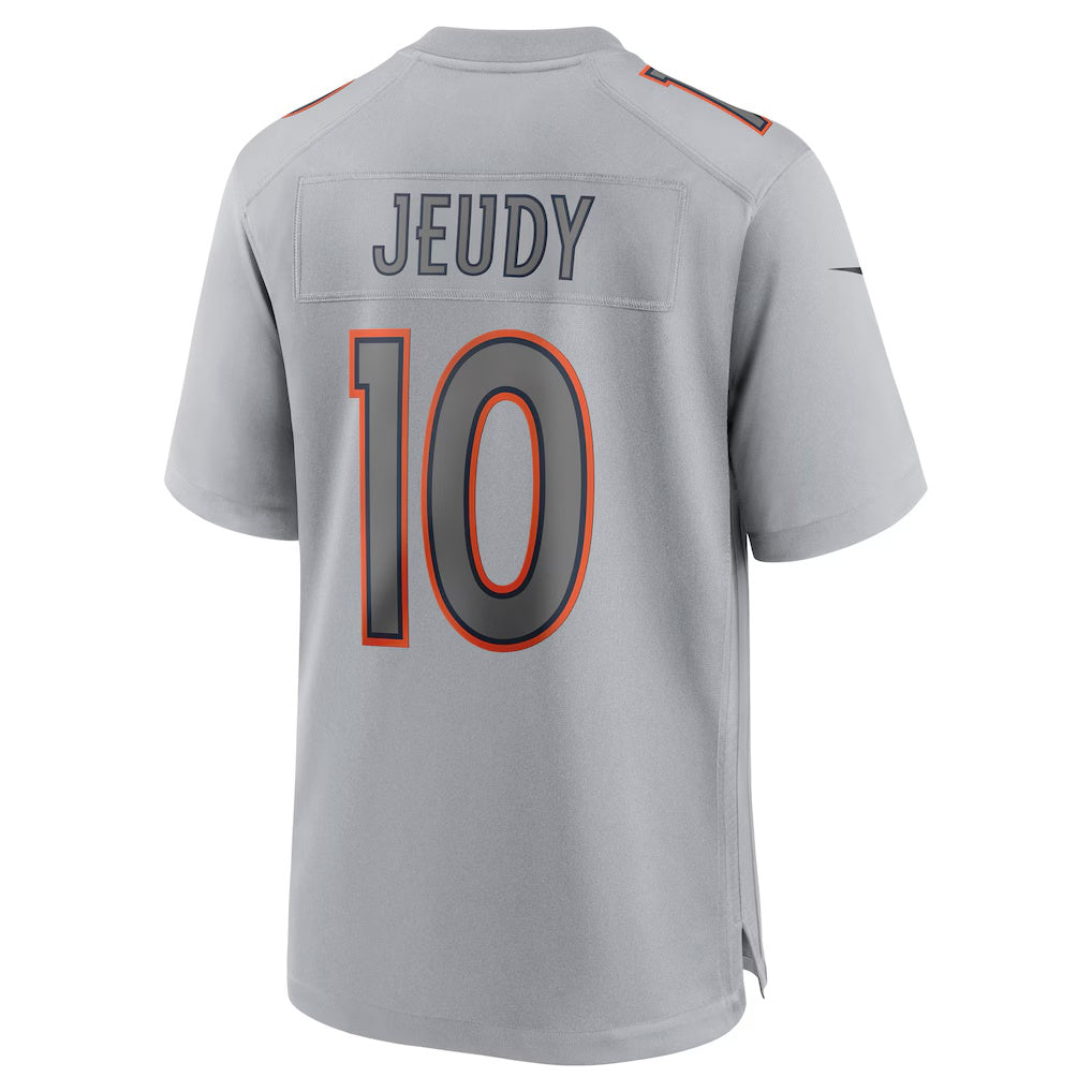 D.Broncos #10 Jerry Jeudy Gray Atmosphere Fashion Game Stitched Football American Jersey