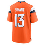 D.Broncos #13 Pat Bryant Orange Team Game Stitched Football American Jersey