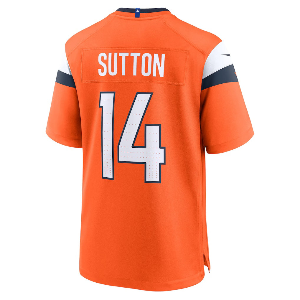 D.Broncos #14 Courtland Sutton Orange Mile High Collection Game Stitched Football American Jersey
