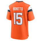 D.Broncos #15 Nik Bonitto Orange Team Game Stitched Football American Jersey