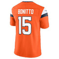 D.Broncos #15 Nik Bonitto Orange Team Vapor F.U.S.E. Stitched Limited Football Jersey