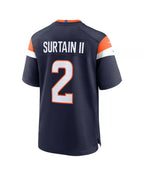 D.Broncos #2 Patrick Surtain II Navy Mile High Collection Alternate Game Stitched Football American Jersey