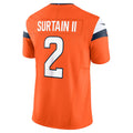 D.Broncos #2 Patrick Surtain II Orange Mile High Collection Vapor F.U.S.E. Limited Stitched Football American Jersey
