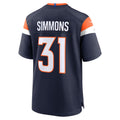 D.Broncos #31 Justin Simmons Navy Alternate Game Stitched Football American Jersey