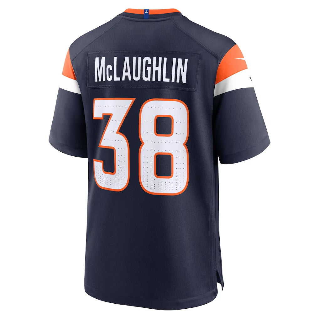 D.Broncos #38 Jaleel McLaughlin Navy Alternate Game Stitched Football American Jersey