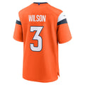 D.Broncos #3 Russell Wilson Orange Game Stitched Football American Jersey