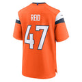 D.Broncos #47 Karene Reid Orange Team Game Stitched Football American Jersey