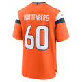 D.Broncos #60 Luke Wattenberg Orange Team Game Stitched Football American Jersey