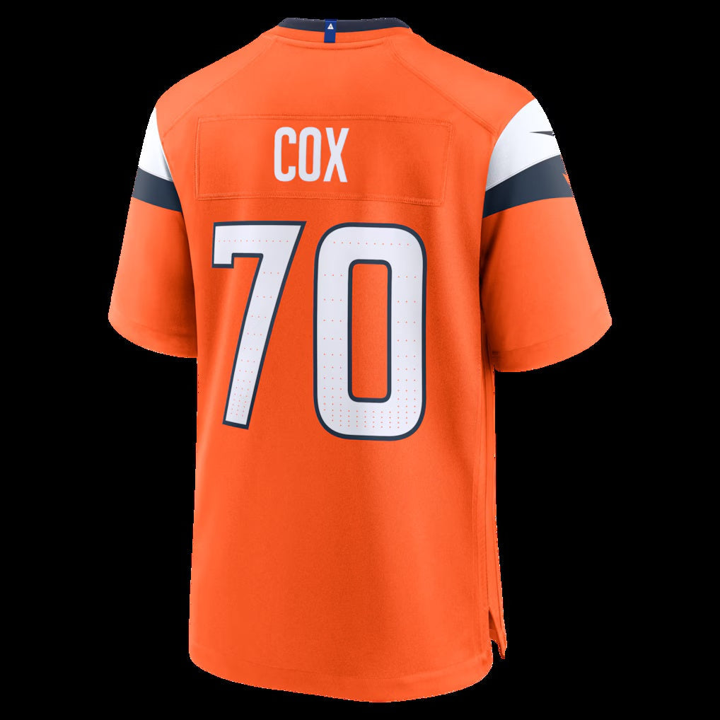 D.Broncos #70 Marques Cox Orange Team Game Stitched Football American Jersey