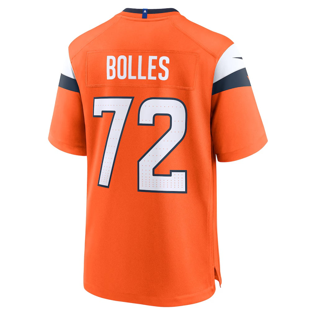 D.Broncos #72 Garett Bolles Orange Team Game Stitched Football American Jersey