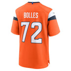 D.Broncos #72 Garett Bolles Orange Team Game Stitched Football American Jersey
