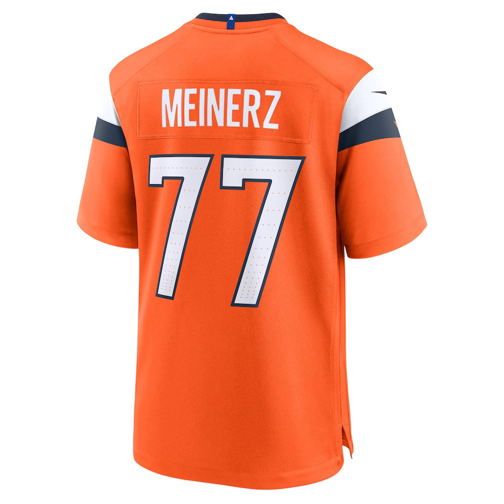 D.Broncos #77 Quinn Meinerz Orange Team Game Stitched Football American Jersey
