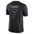 D.Broncos #7 John Elway Black Retired Player RFLCTV Limited Stitched Football American Jersey