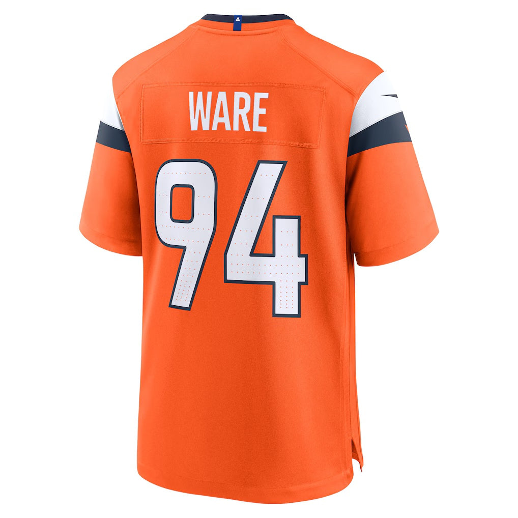 D.Broncos #94 DeMarcus Ware Orange Team Retired Game Stitched Football American Jersey