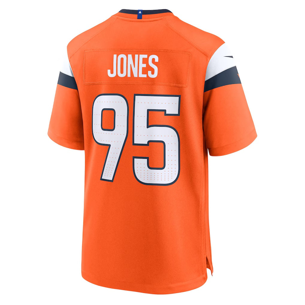 D.Broncos #95 Sai'vion Jones Orange Team Game Stitched Football American Jersey