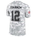 D.Cowboys #12 Roger Staubach Arctic Camo 2024 Salute to Service Retired Player Limited Stitched Football American Jersey