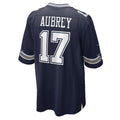 D.Cowboys #17 Brandon Aubrey Navy Team Game Stitched Football American Jersey