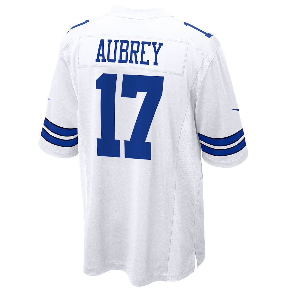 D.Cowboys #17 Brandon Aubrey White Game Stitched Football American Jersey