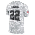 D.Cowboys #22 Emmitt Smith Arctic Camo 2024 Salute to Service Retired Player Limited Stitched Football American Jersey