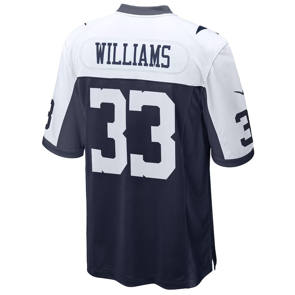 D.Cowboys #33 Javonte Williams Navy Alternate Game Stitched Football American Jersey