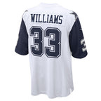 D.Cowboys #33 Javonte Williams White Alternate Game Stitched Football American Jersey