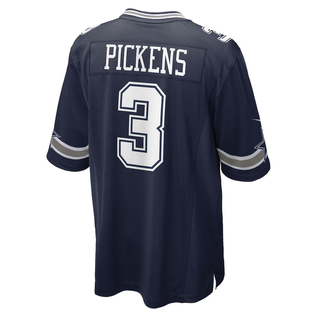 D.Cowboys #3 George Pickens Navy Game Stitched Football American Jersey