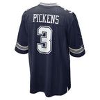 D.Cowboys #3 George Pickens Navy Game Stitched Football American Jersey