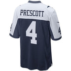 D.Cowboys #4 Dak Prescott Navy Alternate Game Team Stitched Football American Jersey