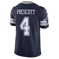 D.Cowboys #4 Dak Prescott Navy Team Vapor F.U.S.E. Stitched Limited Football Jersey
