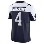 D.Cowboys #4 Dak Prescott Navy Vapor F.U.S.E. Limited Stitched Football American Jersey