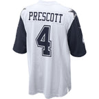 D.Cowboys #4 Dak Prescott White Alternate Game Team Stitched Football American Jersey