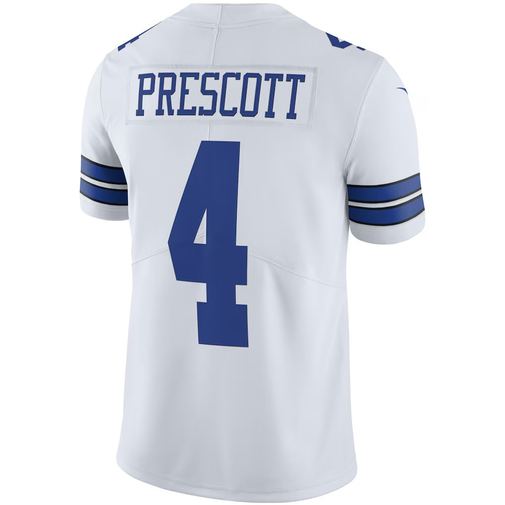 D.Cowboys #4 Dak Prescott White Vapor Limited Player Stitched Football American Jersey