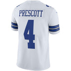 D.Cowboys #4 Dak Prescott White Vapor Limited Player Stitched Football American Jersey