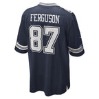 D.Cowboys #87 Jake Ferguson Navy Team Game Stitched Football American Jersey