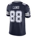 D.Cowboys #88 CeeDee Lamb Navy Team Vapor F.U.S.E. Stitched Limited Football Jersey