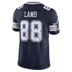 D.Cowboys #88 CeeDee Lamb Navy Vapor F.U.S.E. Limited Stitched Football American Jersey
