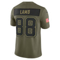D.Cowboys #88 CeeDee Lamb Olive 2025 Salute to Service Limited Stitched Football American Jersey