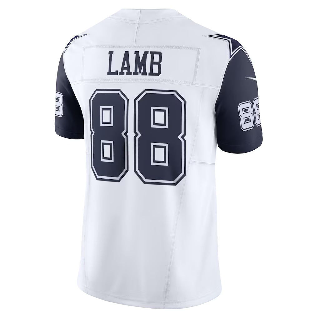 D.Cowboys #88 CeeDee Lamb White Vapor F.U.S.E. Limited Stitched Football American Jersey
