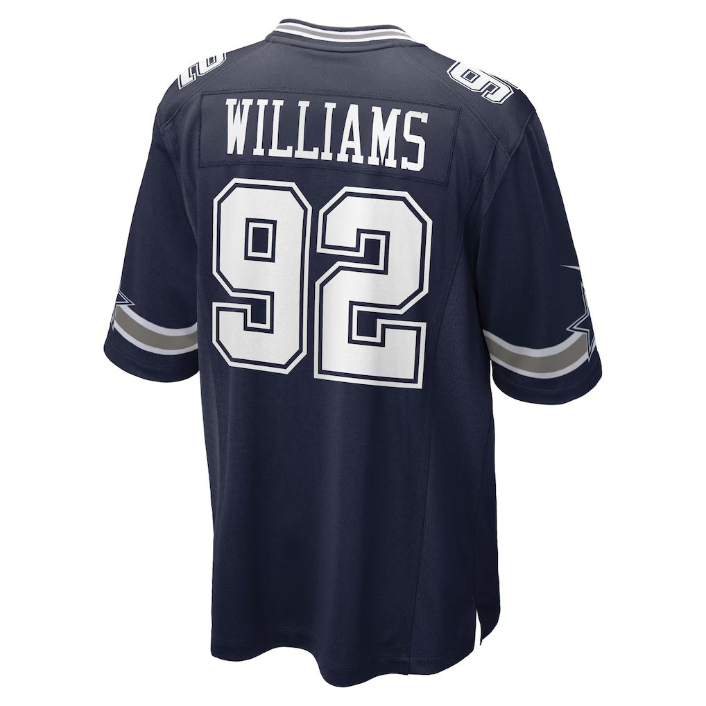 D.Cowboys #92 Quinnen Williams Navy Team Game Stitched Football American Jersey