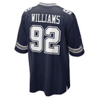 D.Cowboys #92 Quinnen Williams Navy Team Game Stitched Football American Jersey