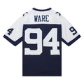 D.Cowboys #94 DeMarcus Ware Mitchell & Ness Navy Alternate Legacy Replica Stitched Football American Jersey