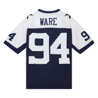 D.Cowboys #94 DeMarcus Ware Mitchell & Ness Navy Alternate Legacy Replica Stitched Football American Jersey