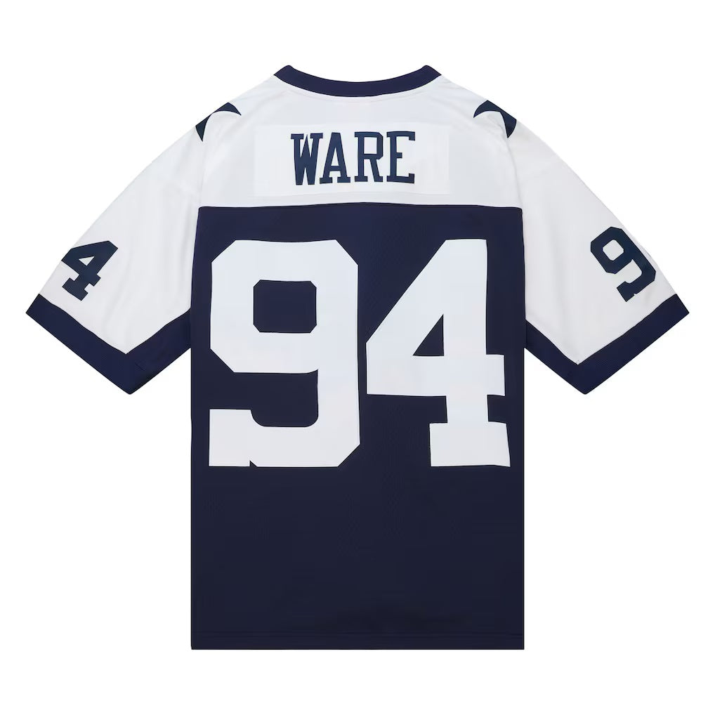 D.Cowboys #94 DeMarcus Ware Mitchell & Ness Navy Alternate Legacy Replica Stitched Football American Jersey