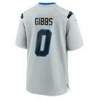 D.Lions #0 Jahmyr Gibbs Silver 2026 Rivalries Collection Game Football Stitched Jersey
